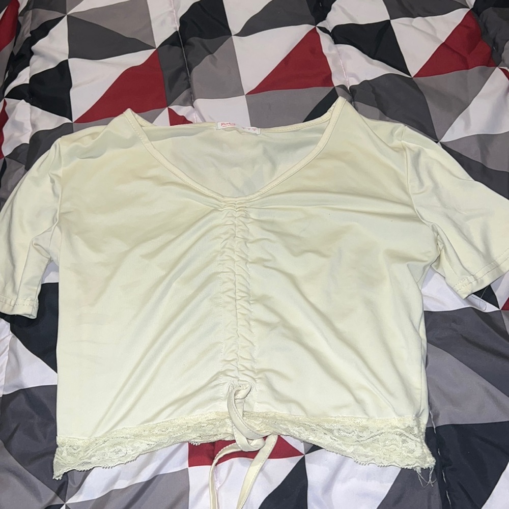 Light yellow crop top